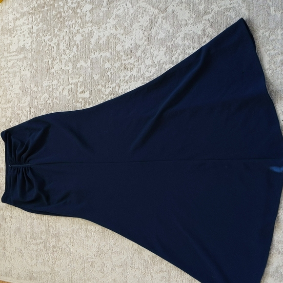 My Michelle Ruched Slit Maxi Skirt Junior 1 Navy - Picture 9 of 16